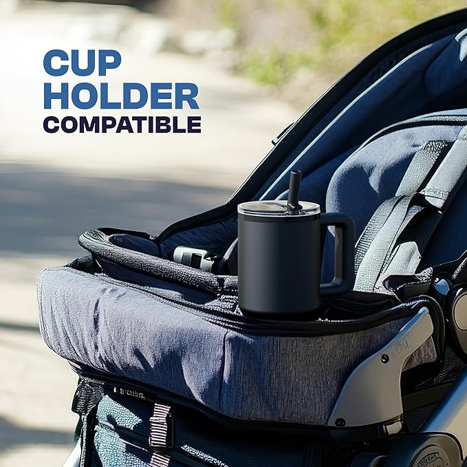 Frost Buddy Thicc Buddy - 16 oz Stainless Steel Vacuum Insulated Tumbler with Lid and Straw for Water - Travel Mug Cupholder Friendly - Gifts for Women Men Him Her (Aurora)