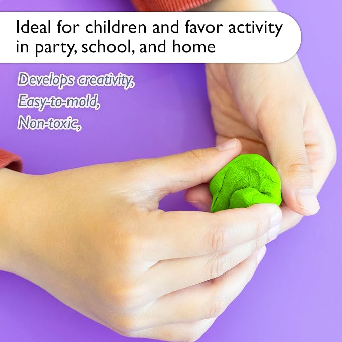 BAZIC Products 1 lb 4 Fluorescent Color Modeling Clay, for School Office Home, Case of 24