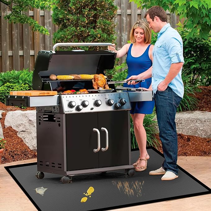 60 ×32 inches Fireproof Hearth Mats for Fireplaces Fire Resistant/ Rectangle Fire Pit Mat, Fireproof Grill Pads-Under Grill Mat -Protective Mats for Deck Patio Outdoor Charcoal, Smokers, Gas Grills