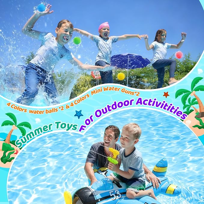 Pool Party Favors Beach Party Favors - 60 PCS Pool Toys For Kids Ages 3-8 Beach Balls Bulk, Sand Bucket and Shovels Set, Kids Sunglasses Bulk, Beach Summer Toys, Pool Party Supplies,Sand Toys