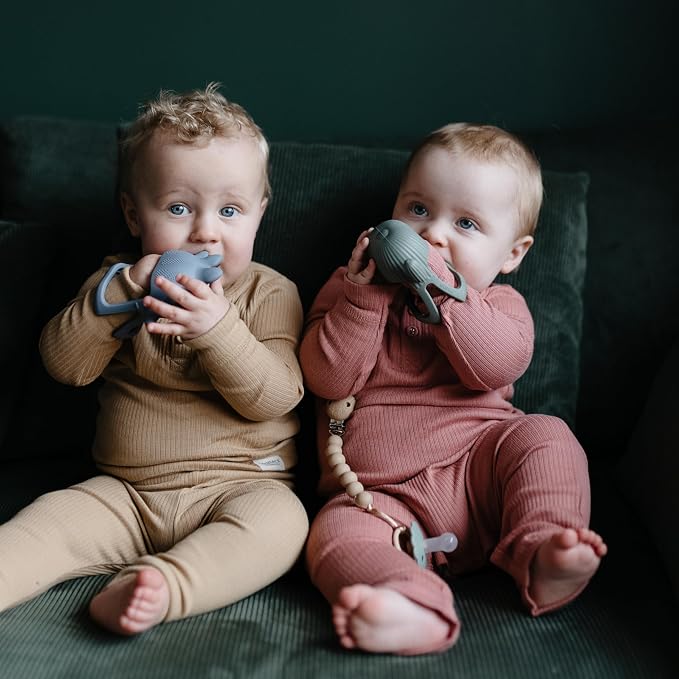 mushie Silicone Baby No-Drop Cactus Teether Toy
