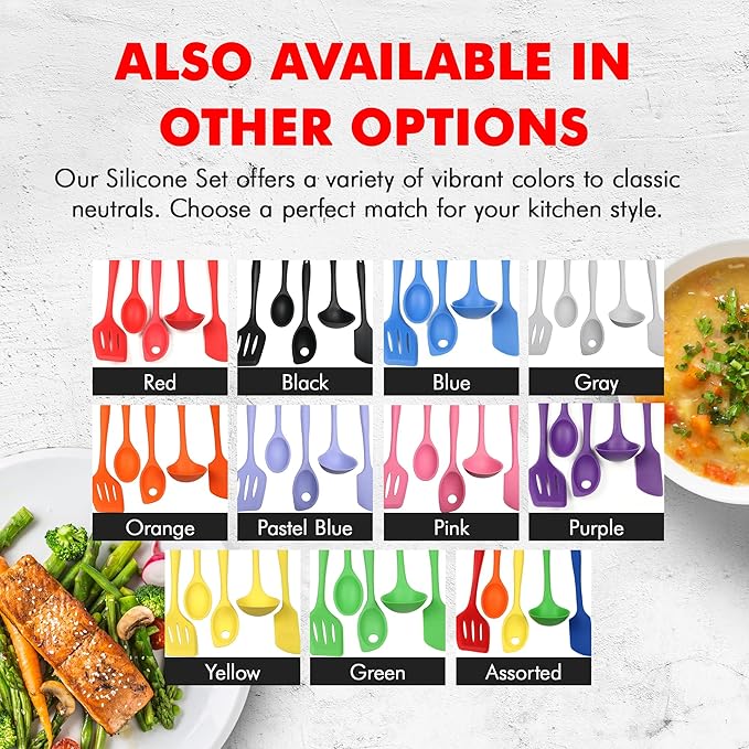 Chef Craft Premium Silicone Kitchen Tool and Utensil Set, 5 Piece, Yellow