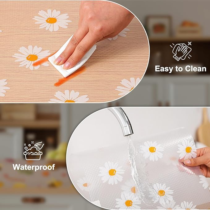 Cooyes Shelf Liner – Premium Non-Adhesive Cabinet & Drawer Liner for Kitchen – Waterproof Shelf Paper with Modern Pattern – Durable EVA Cabinet Mat – Easy to Cut (17.5" W x 360" L)