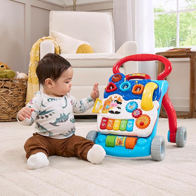 VTech Sit-to-Stand Learning Walker (Frustration Free Packaging), Blue