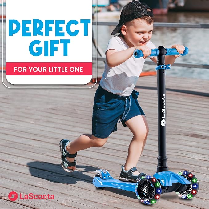 Lascoota 2-in-1 Kids Kick Scooter with Seat
