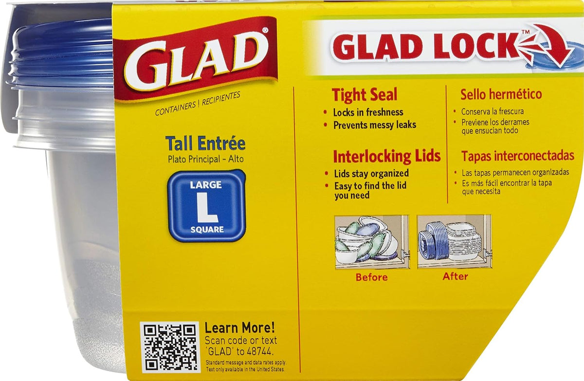 GladWare Tall Entree-3 ct