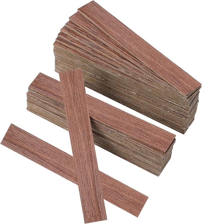 TOYANDONA 40pcs Miniature Dollhouse Flooring, Mini Dollhouse Floor Boards Self Adhesive Dollhouse Wood Flooring Peel and Stick for Dollhouse Accessories (Cherry Brown)