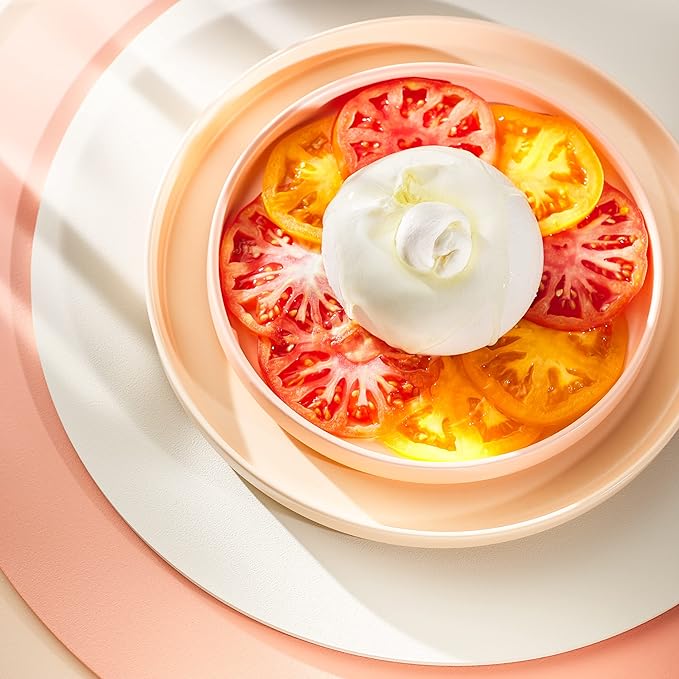 Stone Lain Stella Porcelain Dish Set, 6 Salad Plates, Pastel Orange