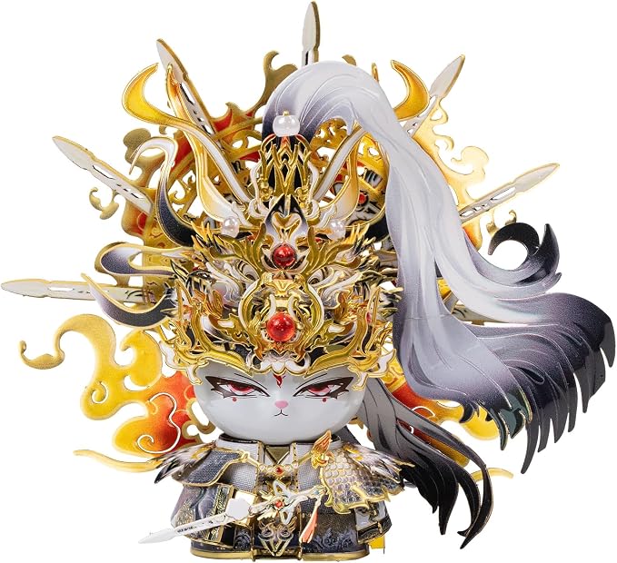 MU 3D Metal Puzzles for Adult The Cat Figure Model Series King of Sword The Emperor Kitten Kitty, Metal Models Kits Miniature Building Hobby Birthday New Year Gifts Home Office Decor Collectibles