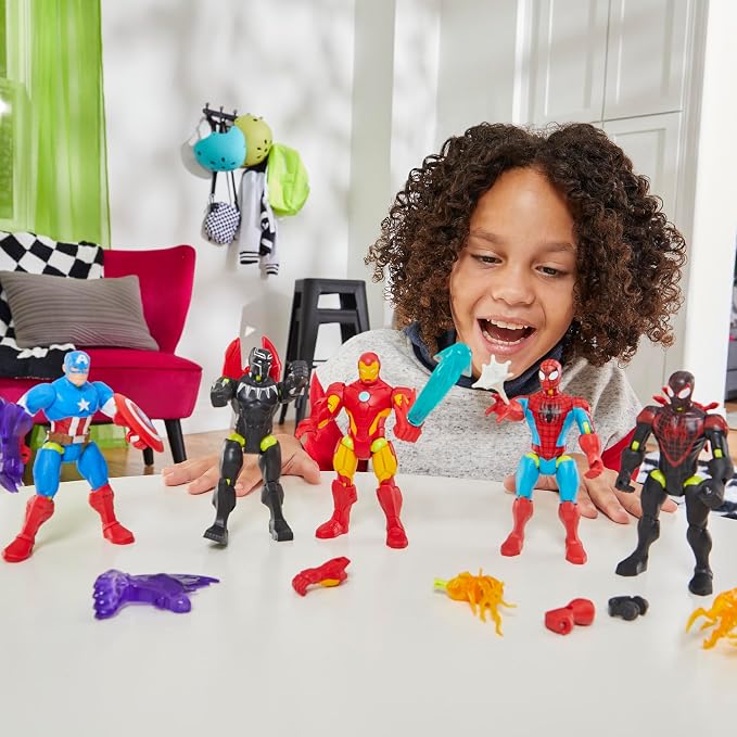 Spider-Man Marvel MixMashers Custom Mix-and-Match Action Figure & Accessories, 5-Inch-Scale Super Hero Toys for Kids Ages 4+
