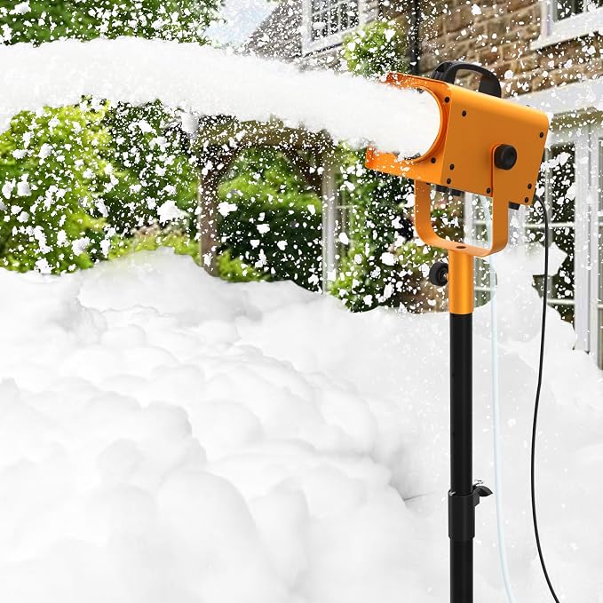 Foam Machine for Party, Foam Party Machine 2–4m Spray Distance, AC110V Foam Machine with Water Pump, 4-Position Adjustable Tripod Stand, Outdoor Foam Party for Kids Backyard Birthday