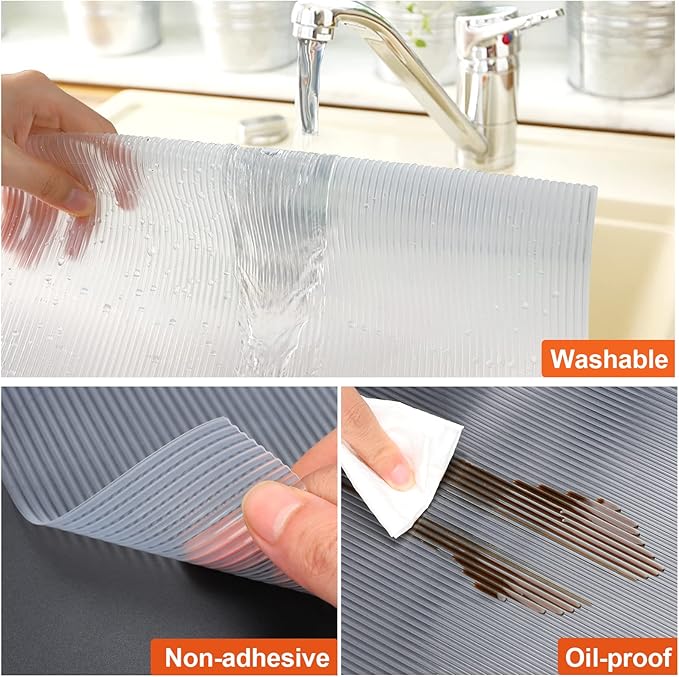 Anoak Shelf Liner Cabinet Liner, Non Adhesive Drawer Liner, Washable 20 Inch x 35 FT(420 Inch) Waterproof Durable Non-Slip Shelf Liner for Kitchen, Drawer, Refrigerator