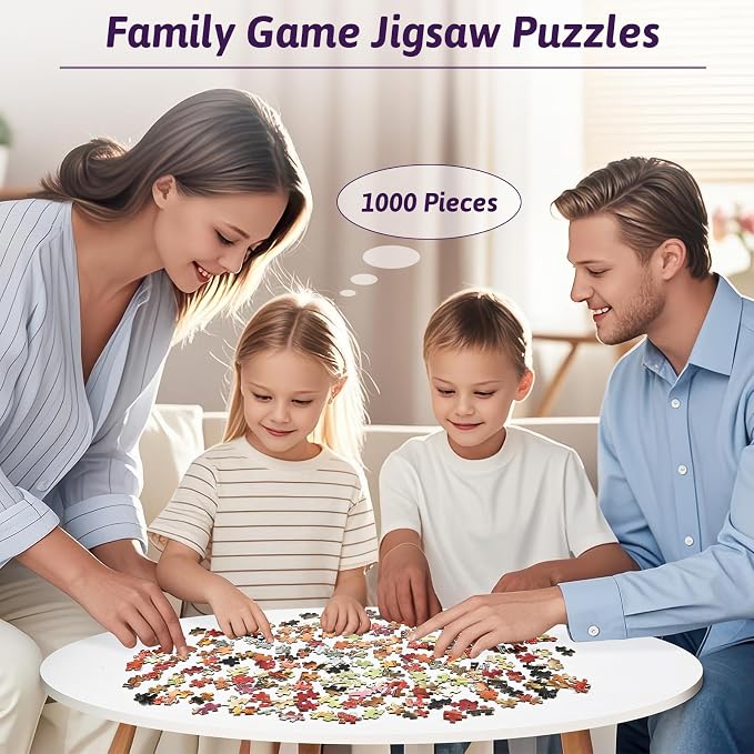 Dreamy Crescent Moon Lake Jigsaw Puzzle for Adults- Challenging DIY Brain Teaser Jigsaw Puzzles 1000 Pieces for Adults, Family Game Night Fun, Decorative Puzzle with Surreal Landscape Design