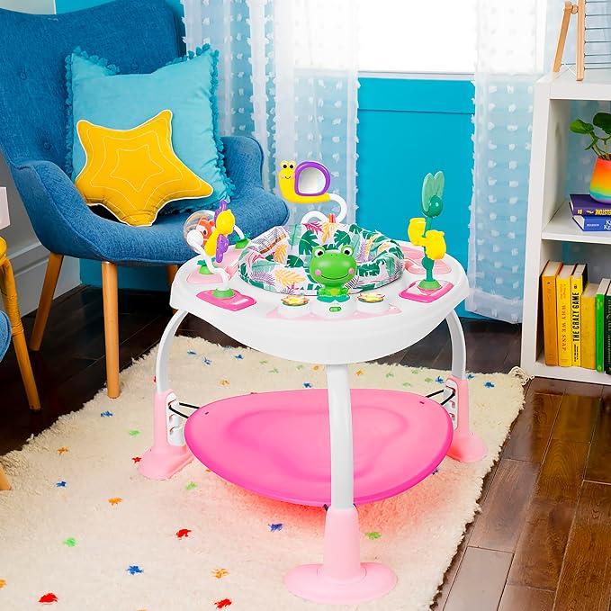 Bright Starts Bounce Bounce Baby 2-in-1 Activity Jumper & Table - Playful Palms