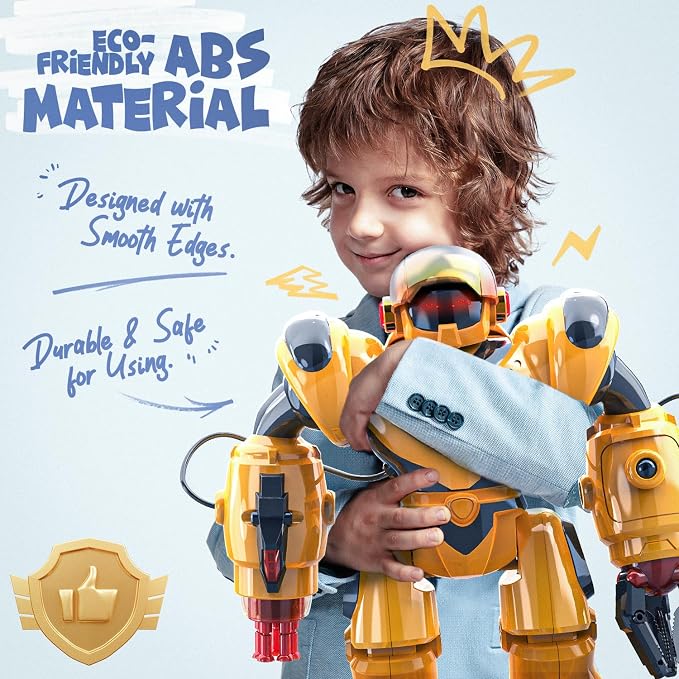 BEZGAR Robot Toys for Kids 3-12 Years Old - Big RC Robot Programmable Dancing with 22 Actions, Remote Control Emo Robots Supporting 78 Changing Expression Christmas Birthday Gift for Boys and Girls