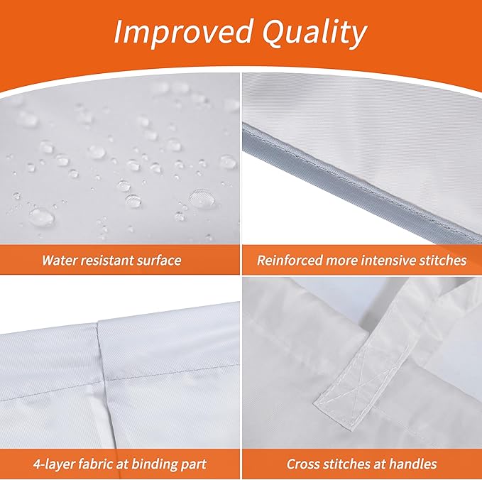 Polecasa Extra Heavy Duty Large Laundry Bag with Sturdy Handles and Drawstring Closure, 2 Pack 28 x 36 inches Durable Storage Bags for Basket, Hamper, College, Dorm, Travel, Silver