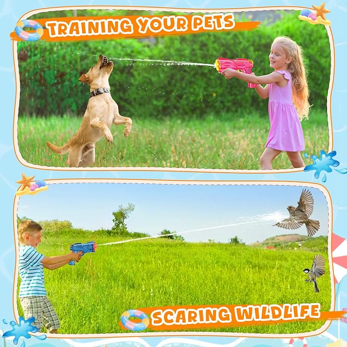 Water Gun Squirt Toy for Kids: Leakproof Super Water Guns for Kids Age 5 8 12 Boys Girls Adults - Small Outdoor Water Guns Toys for Pool Beach Swimming Summer Games Yard Party (6 Pack)