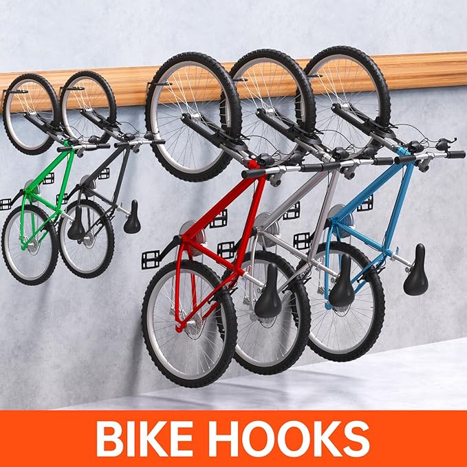16-Pack Heavy Duty Bike Hook, Loading Capacity 100 LBS, 6 inch, Bike Hooks for Garage Wall and Garage Ceiling