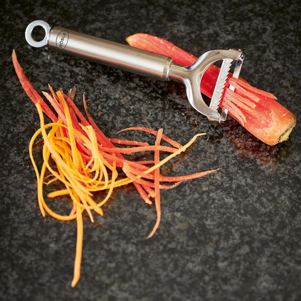 Rosle Stainless Steel Julienne Peeler, 6.7-inch