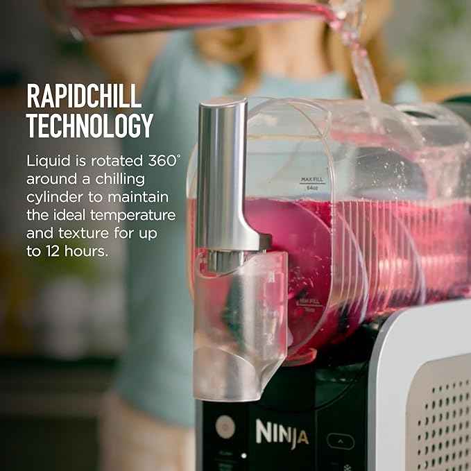 Ninja SLUSHi Professional Frozen Drink Maker with RapidChill Technology, 88 oz. Frozen Drink & Slushie Machine, 5 Preset Programs, Frozen Margaritas, Frappés, and More, Orange Mango, FS301OR