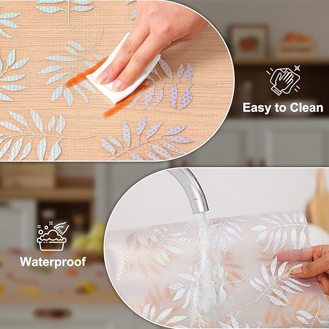Cooyes Shelf Liner – Premium Non-Adhesive Cabinet & Drawer Liner for Kitchen – Waterproof Shelf Paper with Modern Pattern – Durable EVA Cabinet Mat – Easy to Cut （12" W x 360" L）