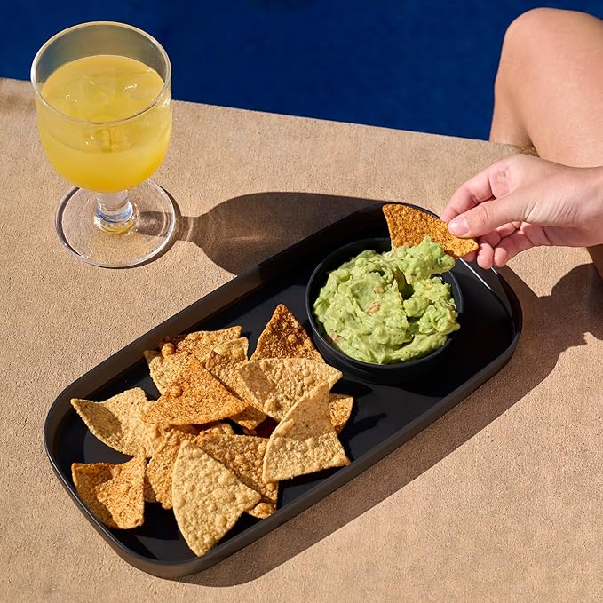 madesmart dipware Small Serving Plate, Collapsible & Removable Dip Bowl for Salsa, Queso, Sald, Olives, Premium Dishwasher & Microwave Safe, Multipurpose Plate & Bowl, Pink