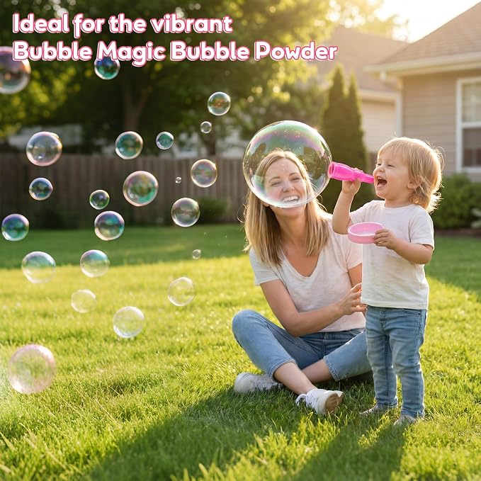 Racket Bubbles for Kids, Bubble Ball Racket Interactive Toy for Kids, Outdoor Party, Beach, Summer （Without Electric Bubble Machine）