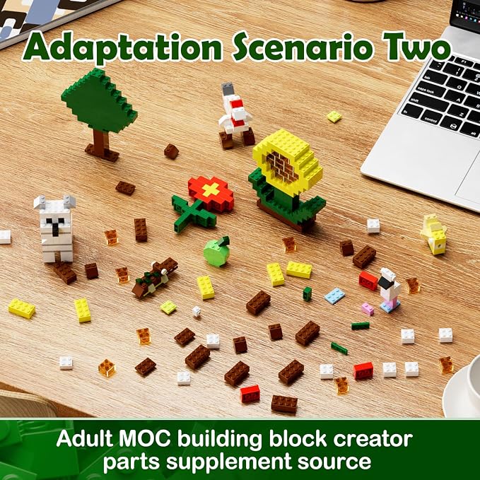 360 Piece White Classic Building Blocks Bulk, 7 Sizes Building Bricks Assortment Pack, Compatible with Lego Parts and Pieces (Light Gray)