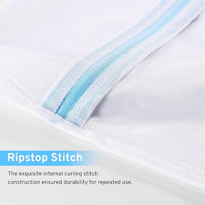 Ultimate 7 Pack 6 Size Mesh Laundry Bags Set for Delicates with AUTO-Lock Zipper, Lingerie Bags for Washing Delicates, Laundry Bags Mesh Wash Bags, Delicates Laundry Bag for Jeans,Blouse,Stocking,Bra
