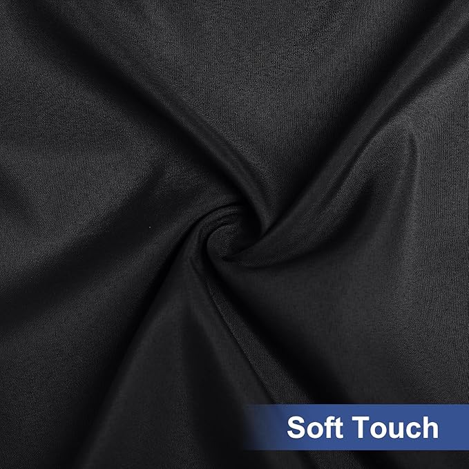 homing Rectangle Table Cloth Cover, Waterproof Polyester Elastic Fitted Tablecloth, Fits for 6 Foot Folding Tables, Washable Table Protector for Picnic, Camping, Outdoor (Black, 30" x 72")