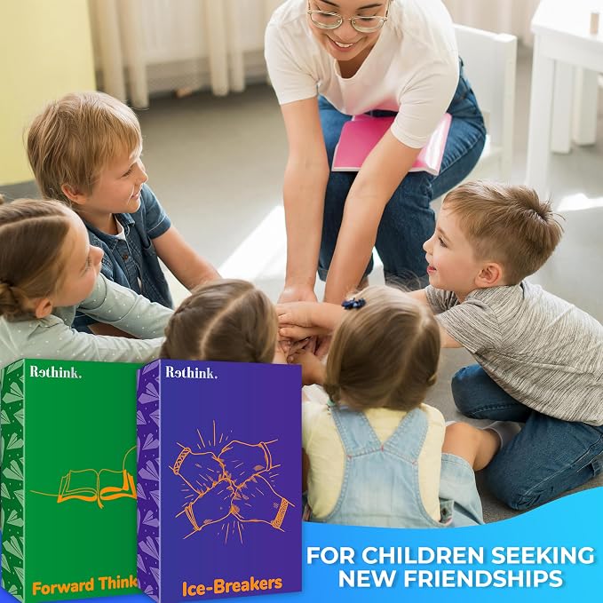 QUOKKA Conversation Cards Game - Kids Edition | 500 Questions | Premium Version | Share Thoughts - Fun Talking Board Game for Family Night