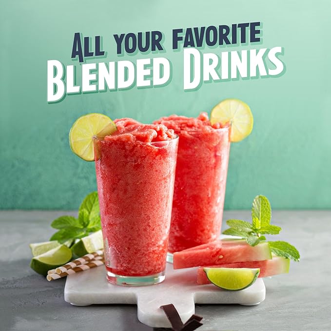 Nostalgia Retro 40-Ounce Frozen Beverage Station - Slushie Machine and Ice Shaver with Automatic Mixing for Soda, Cocktails and Margaritas - Easy & Safe Use - Aqua