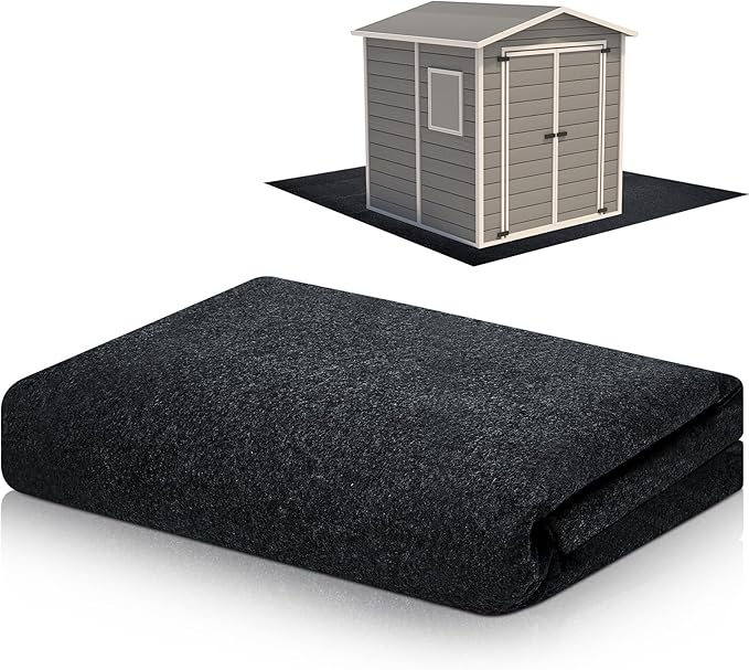 Haull Outdoor Storage Shed Floor Mat Waterproof Outdoor Carport Mat Thickened Soft Patio Furniture Pad Washable with Non Slip Backing, Storage Shed Not Included(6 x 3 ft)