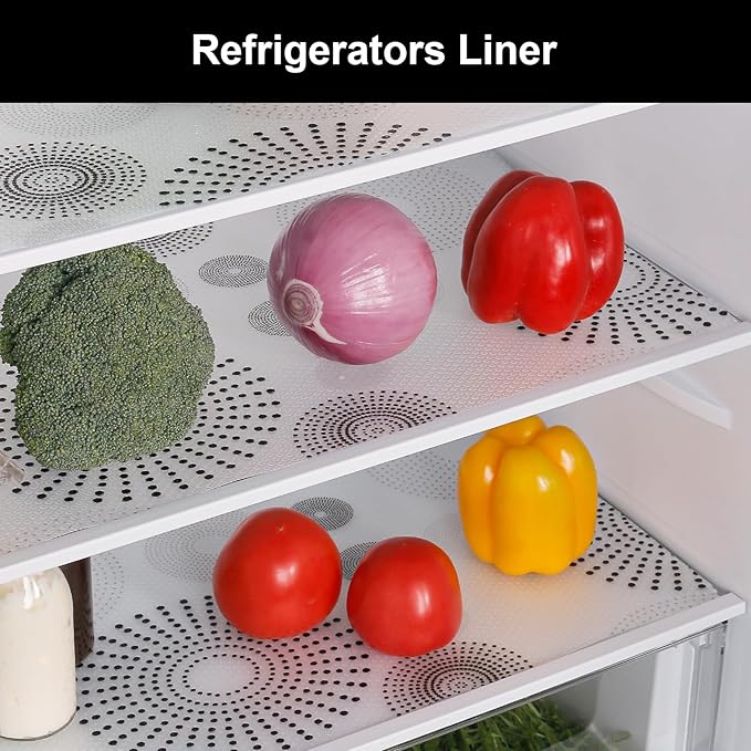 Cooyes Shelf and Drawer Liner for Kitchen Cabinets – Non-Adhesive, Waterproof, Non-Slip Cabinet Liners for Scratch Protection, Desk, Refrigerator, Shelves, Drawers with Modern Pattern