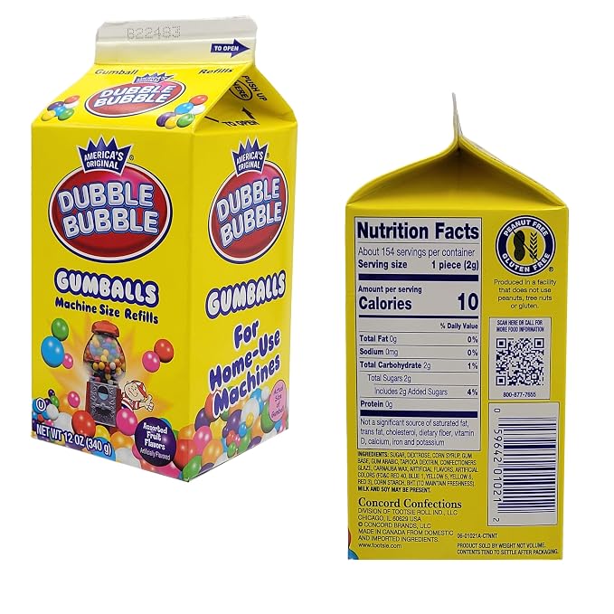 Gumball Machine for Kids 2-Pack, Coin Operated Bubble Gum Machine and Toy Bank, 10.5" Inch Tall Spiral Fun Candy Dispenser Includes 150 Gum Balls, Great Candy Dispenser Gift for Girls and Boys