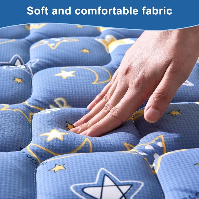 Odorless Premium Foam Baby Play Mat 47" x 47", Soft Microfiber Fabric Crawling Mat for Floor- Comfortable and Hypoallergenic, Non-Slip Cushioned Floor Playpen mat for Infants,Babies,Toddlers
