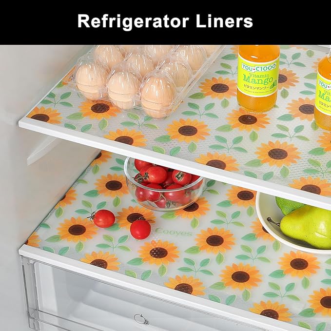 Cooyes Shelf Liner – Premium Non-Adhesive Cabinet & Drawer Liner for Kitchen – Waterproof Shelf Paper with Modern Pattern – Durable EVA Cabinet Mat – Easy to Cut （17.5" W x 78.7" L）