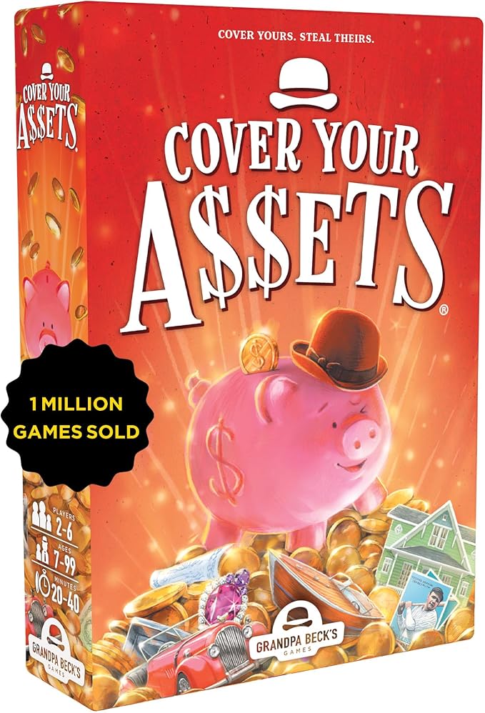 Grandpa Beck's Games Cover Your Assets Card Game | from The Creators of Skull King | Easy to Learn and Outrageously Fun for Kids, Teens, & Adults | 2-6 Players Ages 7+