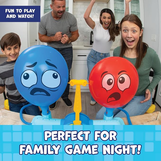 Rump Race Family Game Night - Balloon Popping Battle Board Game - Party Game - The Race is On to Pop Your Opponents Balloon - Bounce Your Balloon Off - Ages 8+