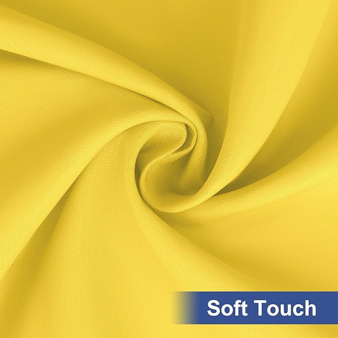 homing Rectangle Table Cloth Cover, Waterproof Polyester Elastic Fitted Tablecloth, Fits for 8 Foot Folding Tables, Washable Table Protector for Picnic, Camping, Outdoor (Yellow, 30" x 96")