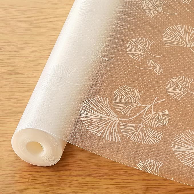 Cooyes Shelf Liner, Non Adhesive Drawer and Cabinet Liner, EVA Washable Oil-Proof Shelf Paper for Kitchen Cabinets, Refrigerator, Storage, Desks with Modern Pattern