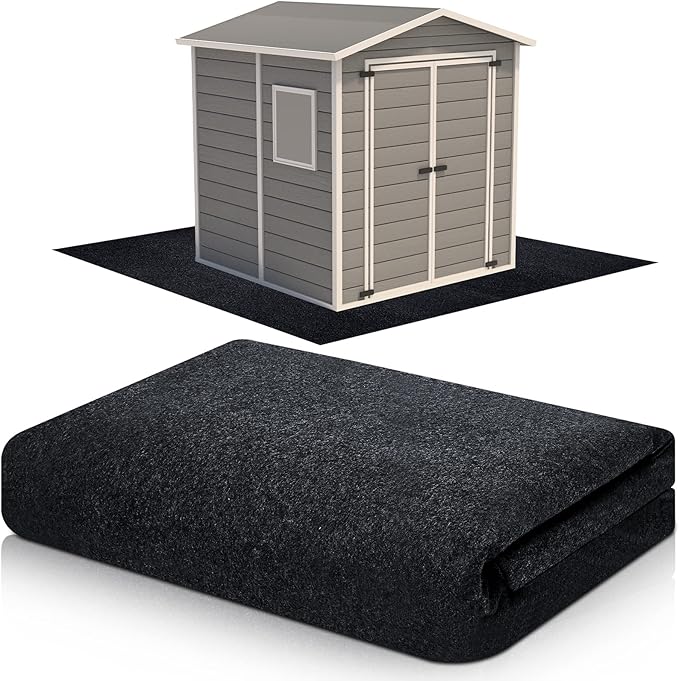 Haull Outdoor Storage Shed Floor Mat Waterproof Outdoor Carport Mat Thickened Soft Patio Furniture Pad Washable with Non Slip Backing, Storage Shed Not Included(4 x 3 ft)