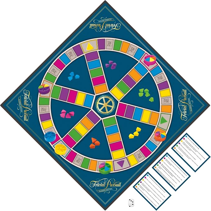 Trivial Pursuit Classic Edition Board Game for Adults and Teens Ages 16 and Up, Trivia Game for 2-6 Players