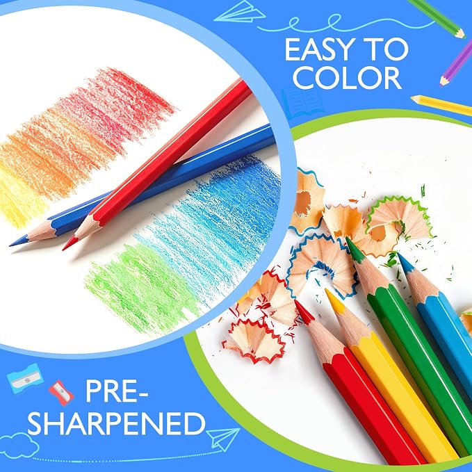 468 Count Colored Pencils Bulk Classroom, Colored Pencils for Kids 18 Assorted Colors, Coloring Pencil Set for Teachers & Adults, Pre-sharpened Color Pencils, Back to School Supplies Bulk for Students