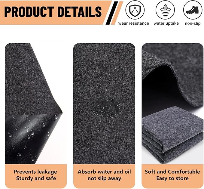 6 x 4 FT Outdoor Storage Shed Floor Mat Waterproof Garden Shed Flooring Mat Washable Carport Furniture Dustproof Anti-Slip Pad for Protect Shed Flooring from Wear - Tool Shed Not Include