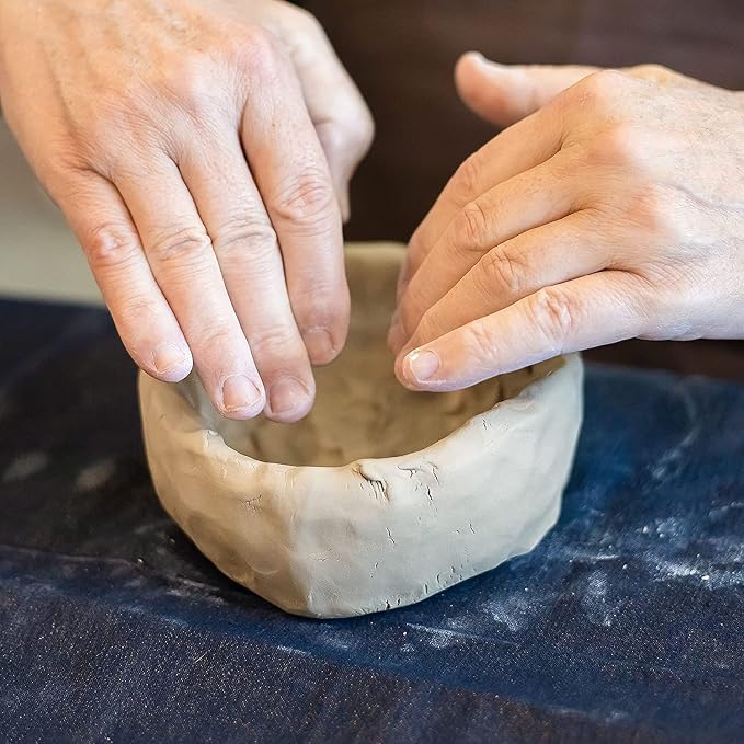 ReArt Natural Air-Dry Clay 5lbs for Sculpting, Wheel Throwing, Hand Building, All-Purpose Modeling Clay, Gray