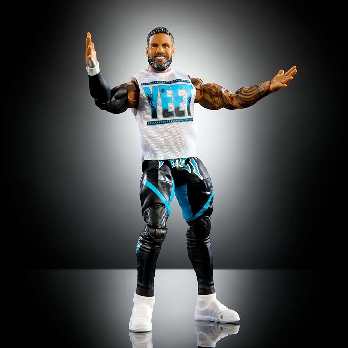 Mattel WWE Elite Action Figure & Accessories, Series #114 6-inch Collectible Jey USO with 25 Articulation Points & Swappable Hands