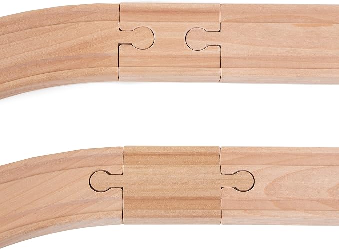 Orbrium® Toys 8 Pcs Wooden Train Track Male-Male Female-Female Adapter Pack Fits Thomas Brio Chuggington Set