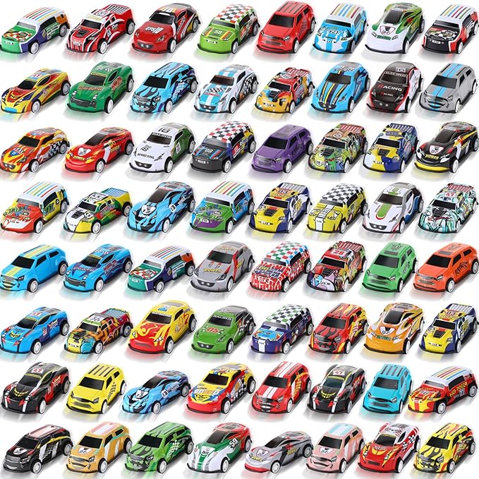 Jenaai 200 Pcs Mini Pull Back Toy Cars Bulk Pull Back Die Cast Race Cars Party Favors for Boys Girls Christmas Party Favor Return Gift Goodie Bag Stuffer Classroom Carnival Gift