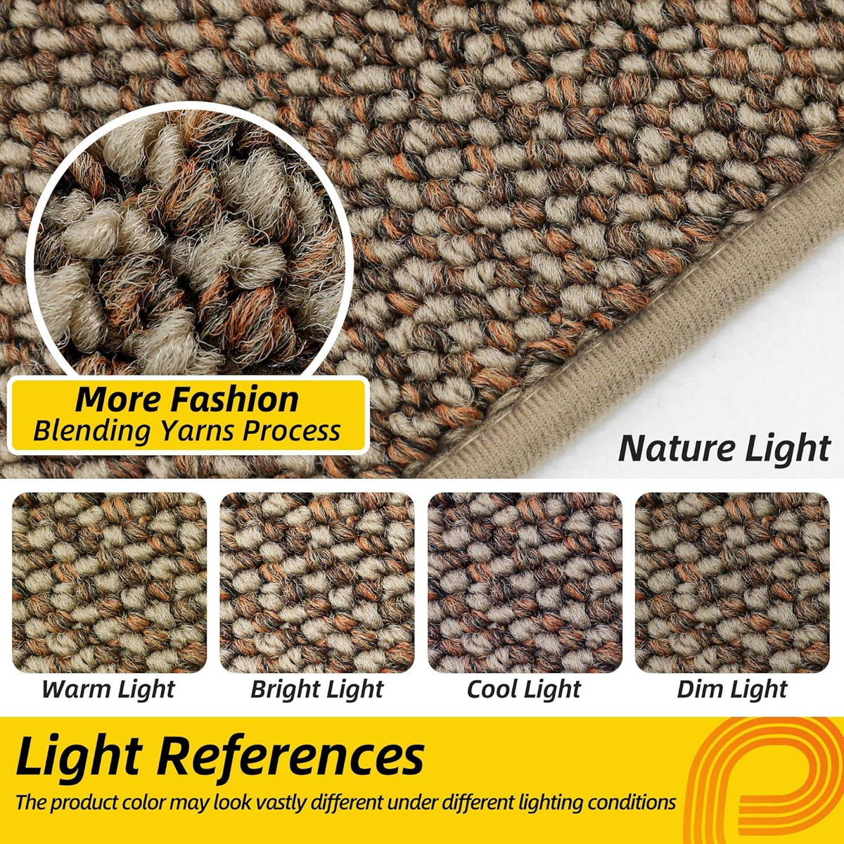 JSEI Dirt Trapper Door Mat 24"x60" Non-Slip Washable Entrance Mat, Dog Doormats, Absorbent & Fade-Resistant Floor Mats, Low Profile Welcome Mats for Entryway, Front Door, and Inside Entrance, Beige
